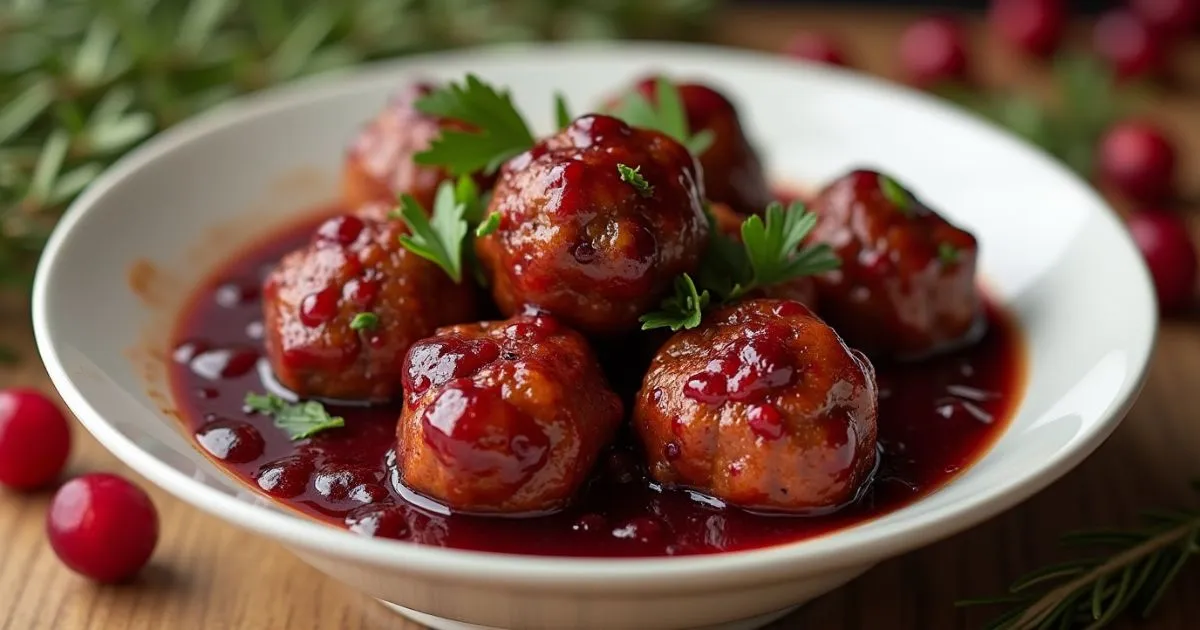 Cranberry Sauce Meatballs