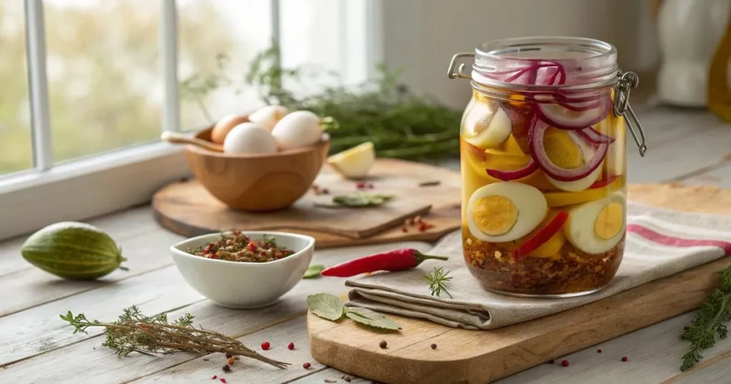 Pickled Eggs with Apple Cider Vinegar