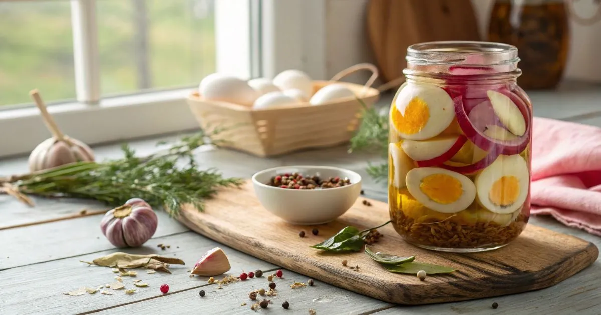 Pickled Eggs with Apple Cider Vinegar